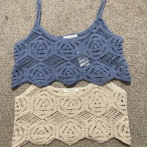 Woven cropped shirts